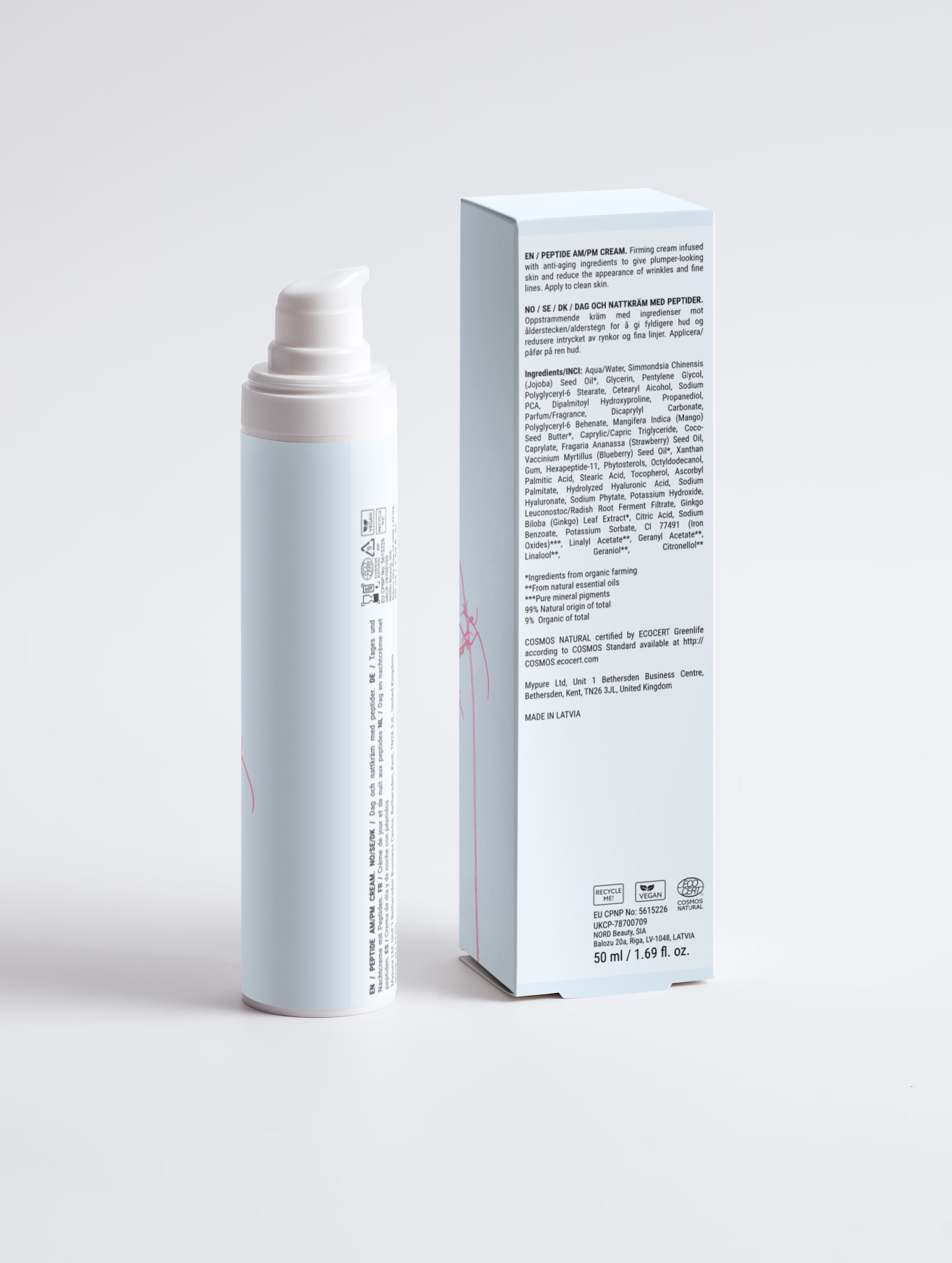 Crème anti-âge aux peptides matin et soir femme