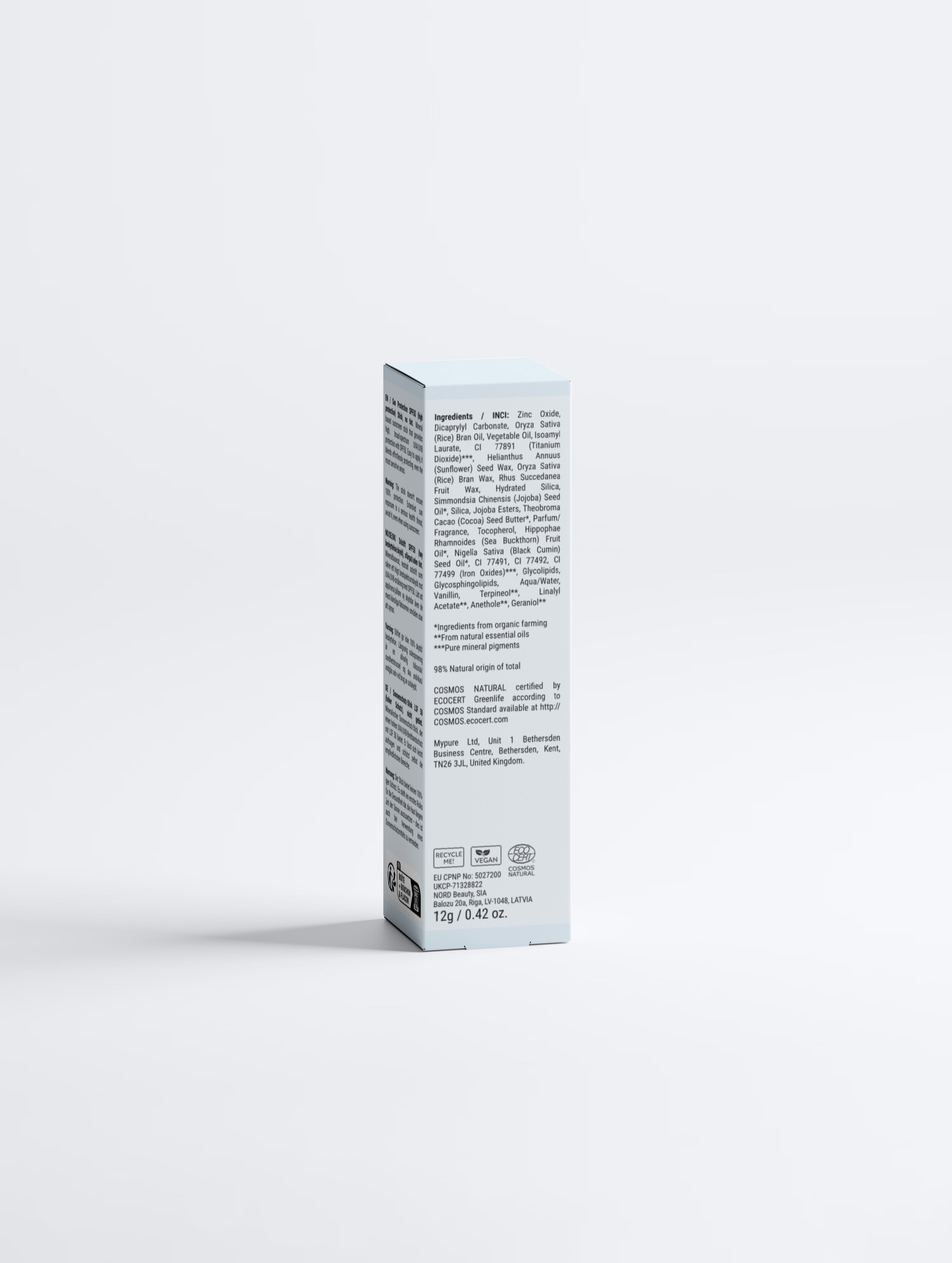 Stick de protection solaire spf50 sans teinte femme