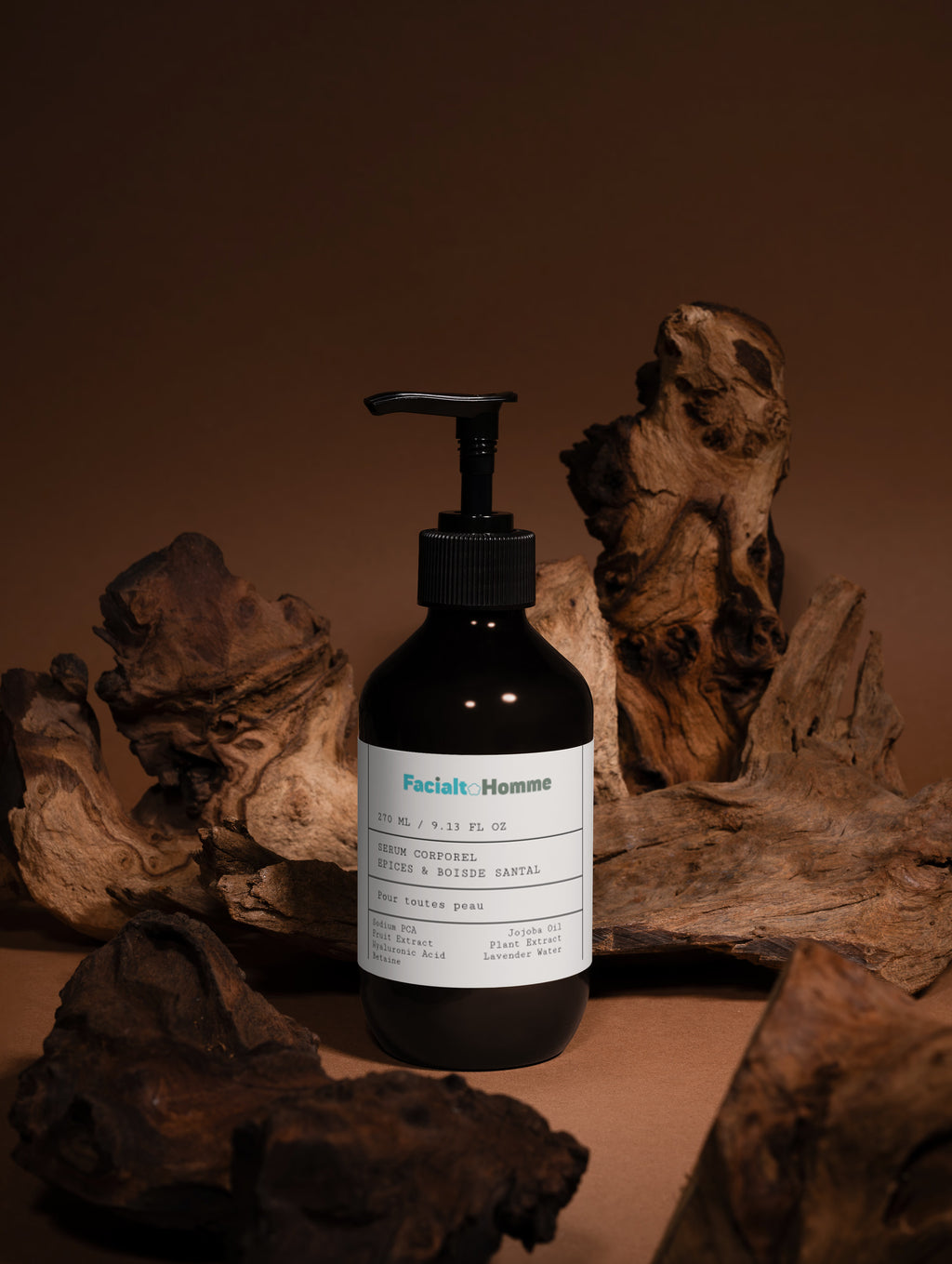 Sérum corporel pour peau de soie, épices et bois de santal homme