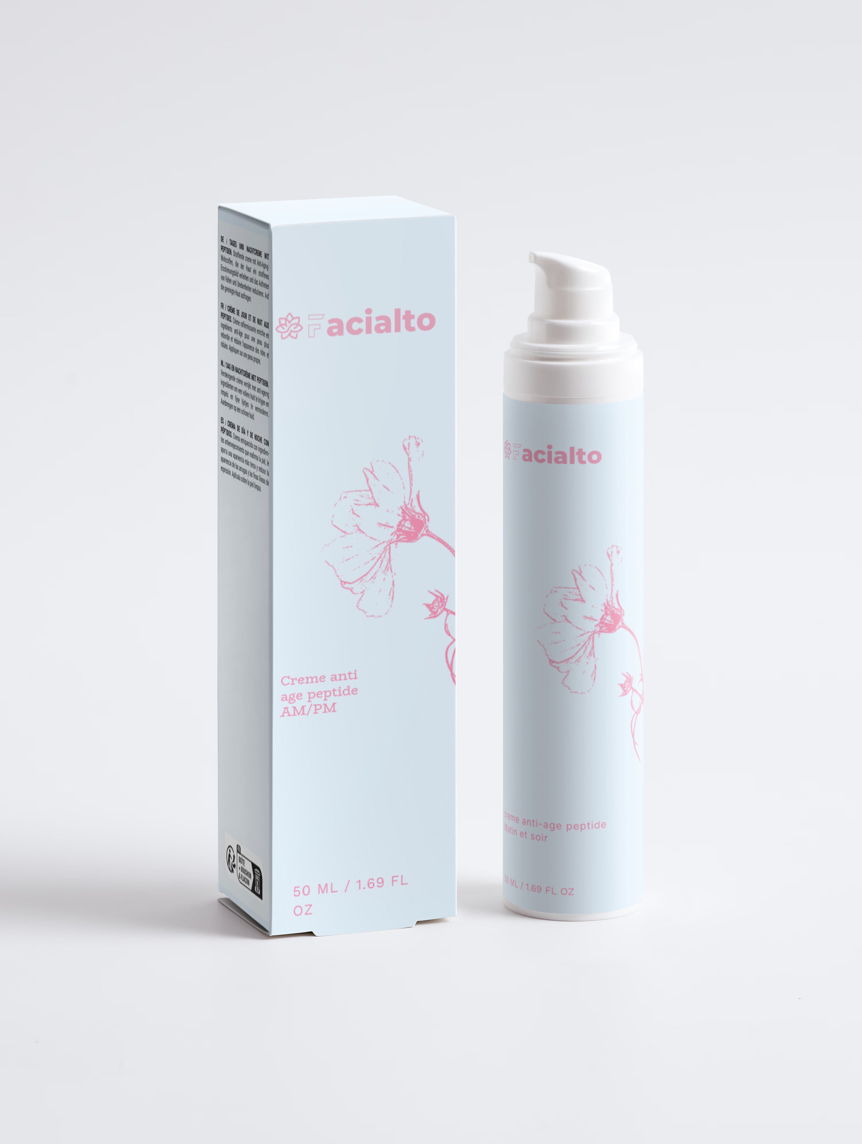 Crème anti-âge aux peptides matin et soir femme